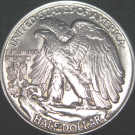 1944 Walking Liberty Half Dollar - Reverse View.